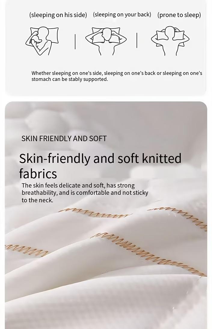 2-Piece 3D Breathable Soft Neck Pillows - All-Season Bedding Linen - Suitable for Home, Travel, Festival Gifting - Special Discount Available