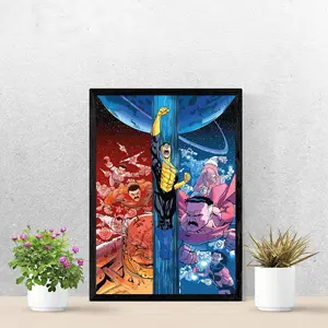 Invincible Superhero Universe Poster, Comic Style Anime Wall Art Print, Invincible Series Poster Room Decor, Gift For Fans