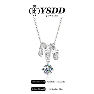 【8.24 Special Buy】Stylish 1CT Dangling Snake Pendant vvs Synthetic Moissanite Necklace in 925 Sterling Silver