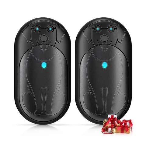 Lepwings 2-Pack Compact Portable Battery-Powered USB Rechargeable Hand Warmers, 6000mAh, Rapid Warm-Up, 3 Heat Levels, 20 Hrs Long-Lasting, Snap Fastener, Double-Sided Household Heaters, Ideal Christmas Gift