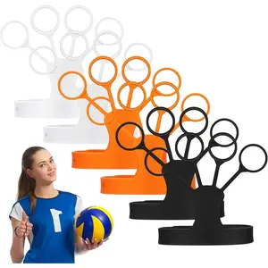 6 Pieces Basketball Shooting Aid Flickglove Basketball Training Equipment Trainer for Improving Shot and Power Stretchy Silicone Glove for Ball Sports