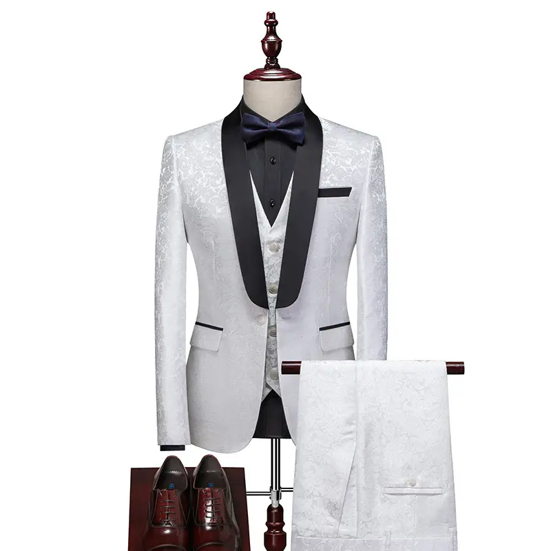 affordable suits 2025 Men's Evening Dress Groom Suit Three-piece Set Men's Business Slim Fit Large Size British Multi-color Suit