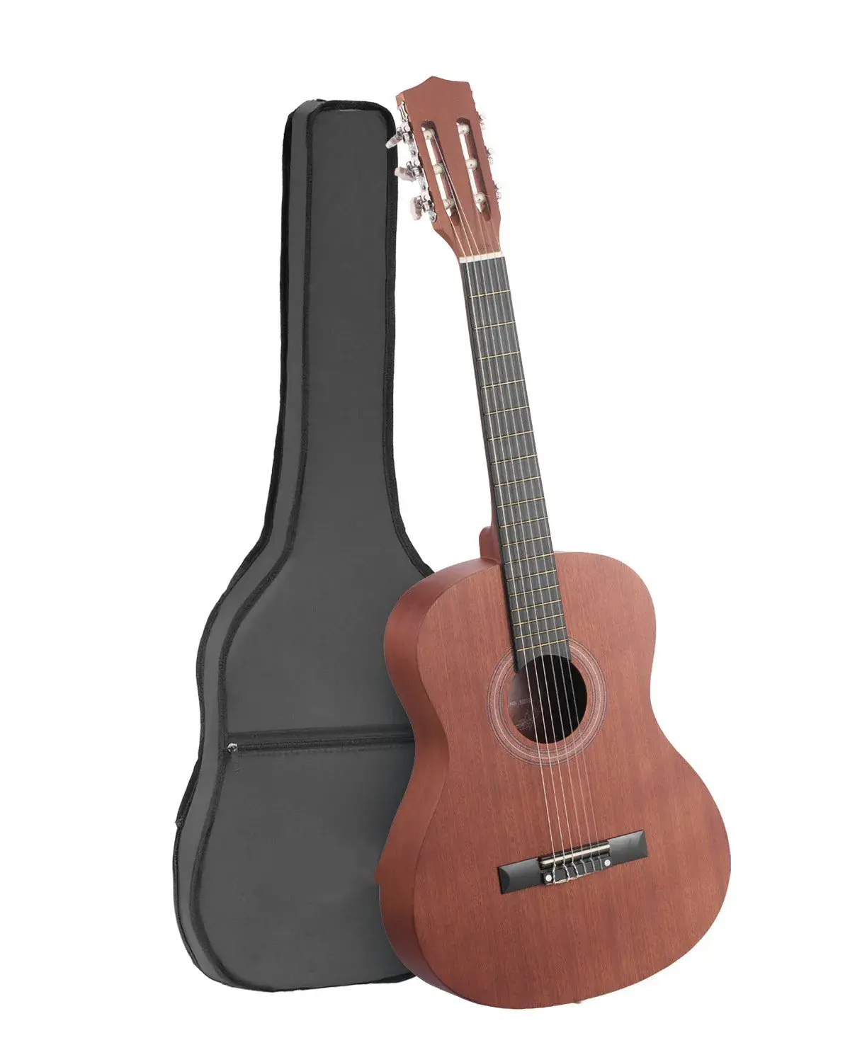 36-Inch Sapele & Rosewood Classical Guitar Starter Kit for Beginners, Nylon Strings, Gig Bag, Strap, Tuner, Extra Strings, Picks, Capo, Natural Finish (Ideal for Kids)