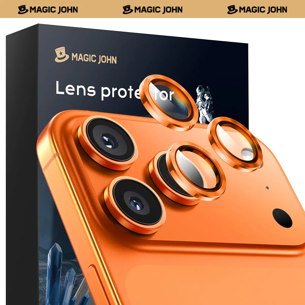 MAGIC JOHN iPhone Camera Lens Protector Ultra Clear Scratch Proof Easy Installation