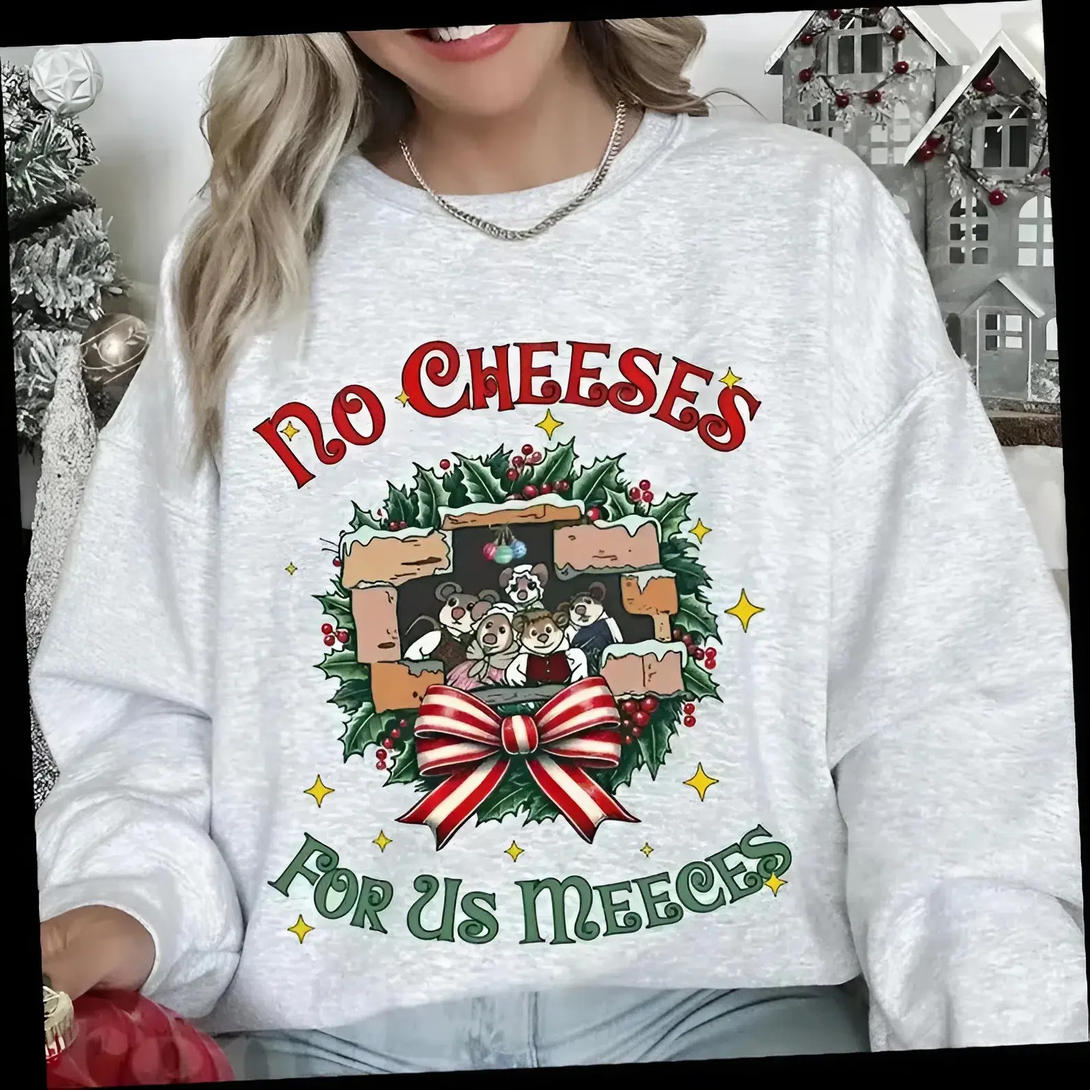 No Cheeses For Us Meeces Christmas Youth/Adult Shirt, Muppet Christmas Carol Sweatshirt, Cute MKy Holiday Tee, Xmas Party Top