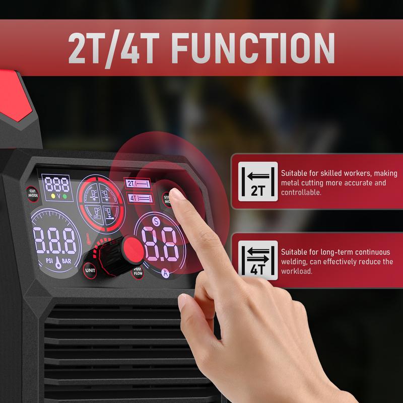 YESWELDER CUT-55DS-NHF-PLUS 110/220V Plasma Cutter 55Amp | Non-HF Start & Non-Touch Pilot Arc | Multifunctional Metal Cutting Machine for Quick Plate/Grid Cutting, Gouging & Marking