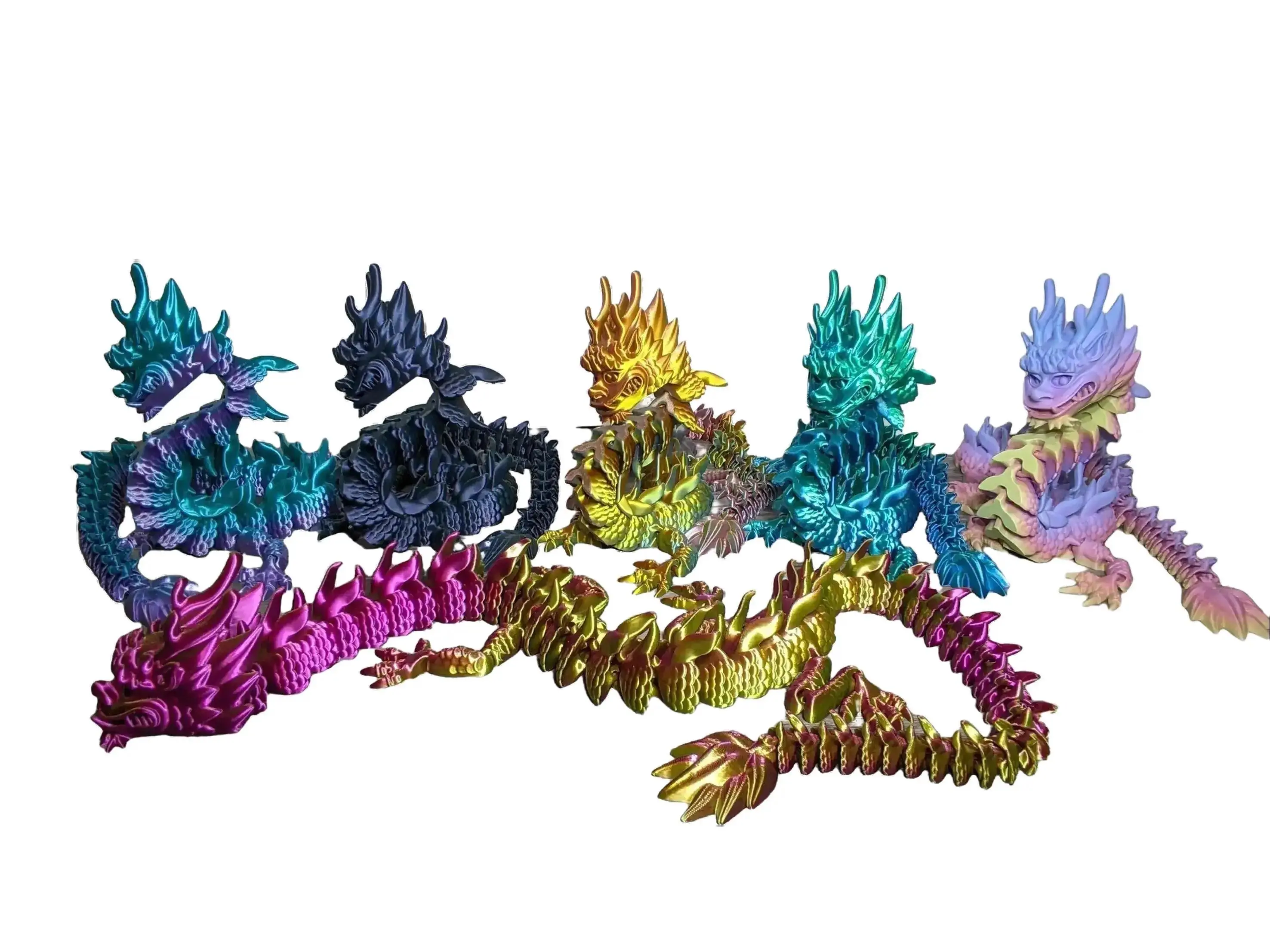 Huge Imperial Dragon - Stands up - 26" long - 3d Printed - Fun for Everyone! Decor Figurine Ornaments Huge Imperial Dragon - Stands up - 26" long - 3d Printed - Fun for Everyone! Decor Figurine Ornaments