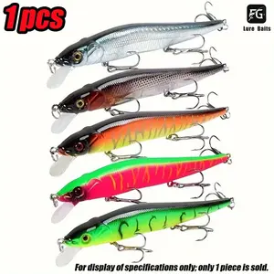 Advanced Hard Lure Minnow Bait, 4.53 Inch/14g Plastic Mimic Minnow, Realistic Swimming Lure, Suitable for Freshwater and Saltwater Fishing