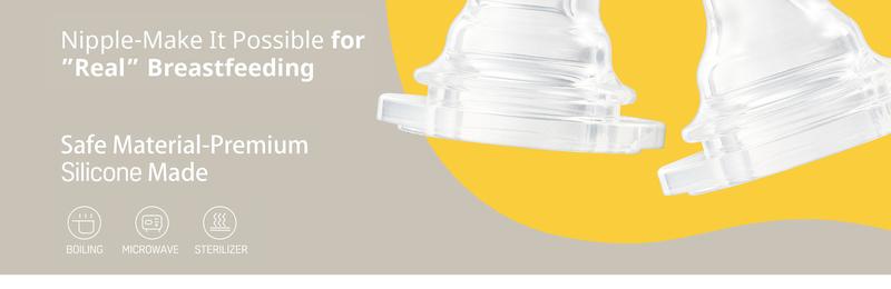 Pigeon Bottle Nipple for Cleft Lip/Palate Baby, Regular Size,Small Size