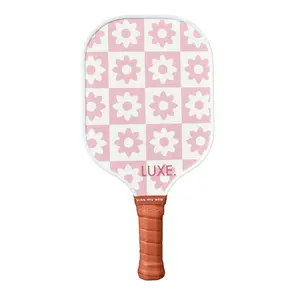 Checkered Flower Pickleball Paddle