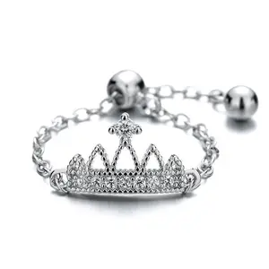 Elegant crown ring, adjustable in size, perfect for daily wear and parties, as a gift for Christmas, Thanksgiving and New Year