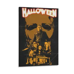 Iconic Michaels Myers Canvas Wall Art—Halloween Movie Character Poster to Elevate Your Living Room Or Bedroom. Poster Canvas Wall Art For Bedroom Decor Bar Office Room Decor Gift