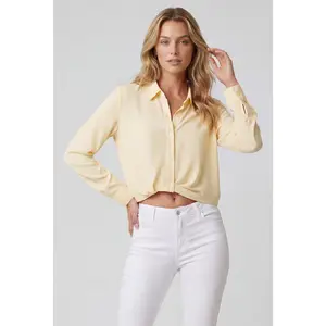 Twist Hem Crop Shirt