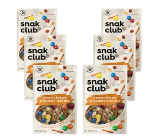 Peanut Butter Chocolate Trail Mix with Peanuts, Peanut Butter M&M’S, Toffee Peanuts, and Pretzels, 6 oz Per Bag, 6 Resealable Bags