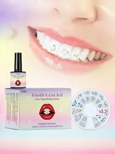 Brilliant Tooth Jewelry Set for Dental Decoration, Easy Installation, Apply in minutes dental adhesive, Attractive and Durable Teeth Accessories for All Occasions, Daily, Oral Tooth Gem Kit