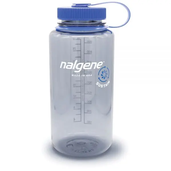 Nalgene 342036 1 qt. Wide Mouth Sustain Water Bottle, Gray