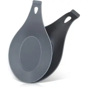 Spoon Rest for Stove Top, 2 Pack Large  Spoon Holder for Kitchen Counter, Coffee Spoon Rest,  Heat Resistant Spoon Holder for Kitchen Utensils Spatula, Tongs, Ladles