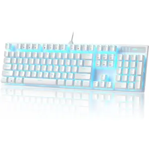 MageGee Mechanical Gaming Keyboard with Blue Switches Wired USB Backlit Keyboard Adjustable Rainbow Backlight 100 Anti Ghosting Full Size Keyboard