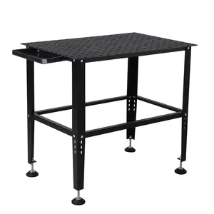 GARVEE Steel Welding Table - 36x24 Inch, 1500Lbs Load Capacity Heavy Duty Workbench Table, 5/8-Inch Fixture Holes, Portable Work Bench for Home Shop Garage