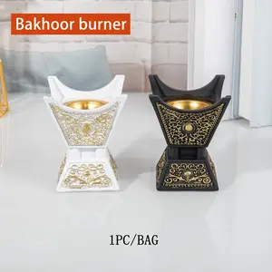 Mini Four Corners Scented Incense Burner Gold Pattern, Vintage European Style Carved Hollow Design, Home Decor, Aromatherapy Scent Diffuser