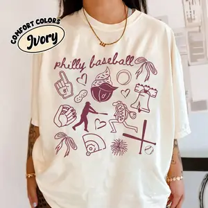 Philly Baseball Comfort Colors T-Shirt, Vintage Sports Fan Tee, Philadelphia Baseball Shirt, Retro Comfort Colors Baseball Tee, Classic Retro Sport Style