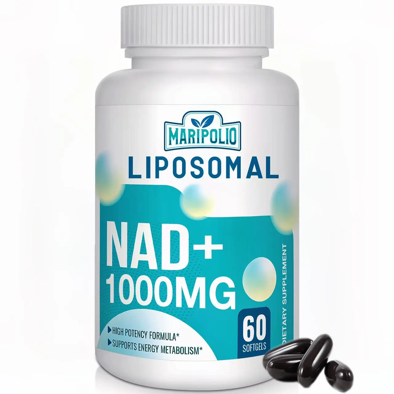 Maripolio Liposomal NAD+ Supplement 1000 mg - DNA Repair, Aging Defense, 60 Coun...