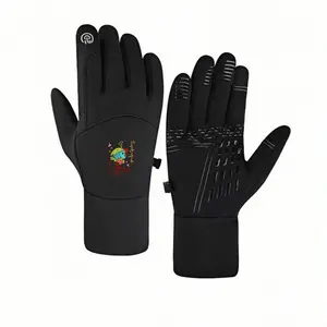 1 pair with Graphic Design veOnlywinter gloves unisex winter gloves Touch Screen Grippy Palm Daily Use for Men Women Fashion birthday gifts Modern Comfortable