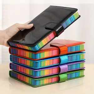 A5 Notebook with Laser Soft Cover, Simple Student Diary, Business Thick Memo Pad, 180 Pages, Unique Laser Design, Colorful Binding