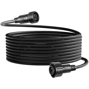 Waterproof DMX Cable XLR Connection Wire 5m 16.4ft IP65 Rated DMX Extension Cable, Outdoor DMX Cable Connector for Stage Lights Hand in Hand 3 Pin DMX Terminator Plug Waterproof DMX Wire