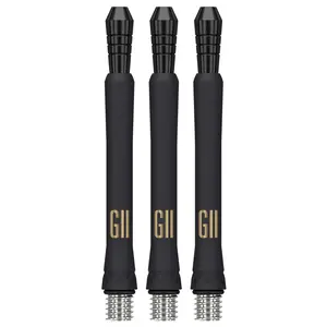 TARGET Darts Phil Taylor Gen 11 Power 9-Five Shafts, Raw Power Titanium Dart Shafts Pack of 3 | Phil Taylor G11 Black Shaft Set, Professional Dart Accessories – Short/Intermediate/Medium Length