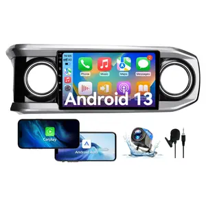 Android 13 Car Stereo for Toyota Tacoma 2015-2023 10 inch Wireless Carplay Android Auto GPS FM WiFi Bluetooth AHD Camera