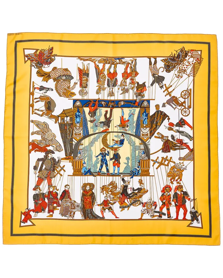 Hermès Le Temps des Marionnettes Annie Faivre Silk Scarf (Authentic Pre-Loved)