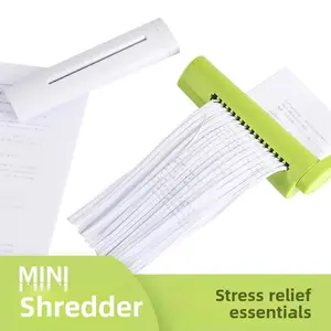 Premium Mini Handheld Paper Shredder - Portable Manual, Compact Design for Home Office Use, Privacy Protection for Students