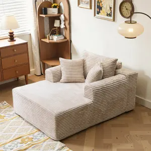 Oversized Plush Corduroy Boneless Couch Indoor Chaise Lounge Sofa Bed with Arms, Lazy Sleeping Chair, Living Room Sofas, Apartment Decor, Studio Furniture urban cozy No Assembly