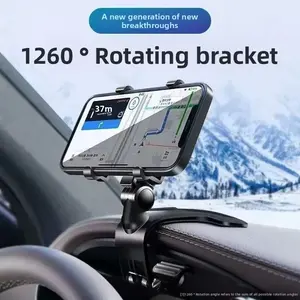 Universal 360° Rotatable Car Phone Mount, Easy Installation, Secure Grip, Compatible with Most Phones, Dashboard Holder for Driving Navigation