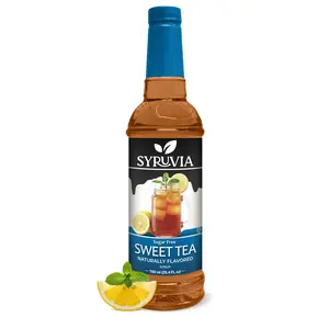 Syruvia Sugar Free Sweet Tea Flavored Syrup for Drinks, Cocktails, Lemonades, Iced Teas and Desserts – 25.4 fl oz