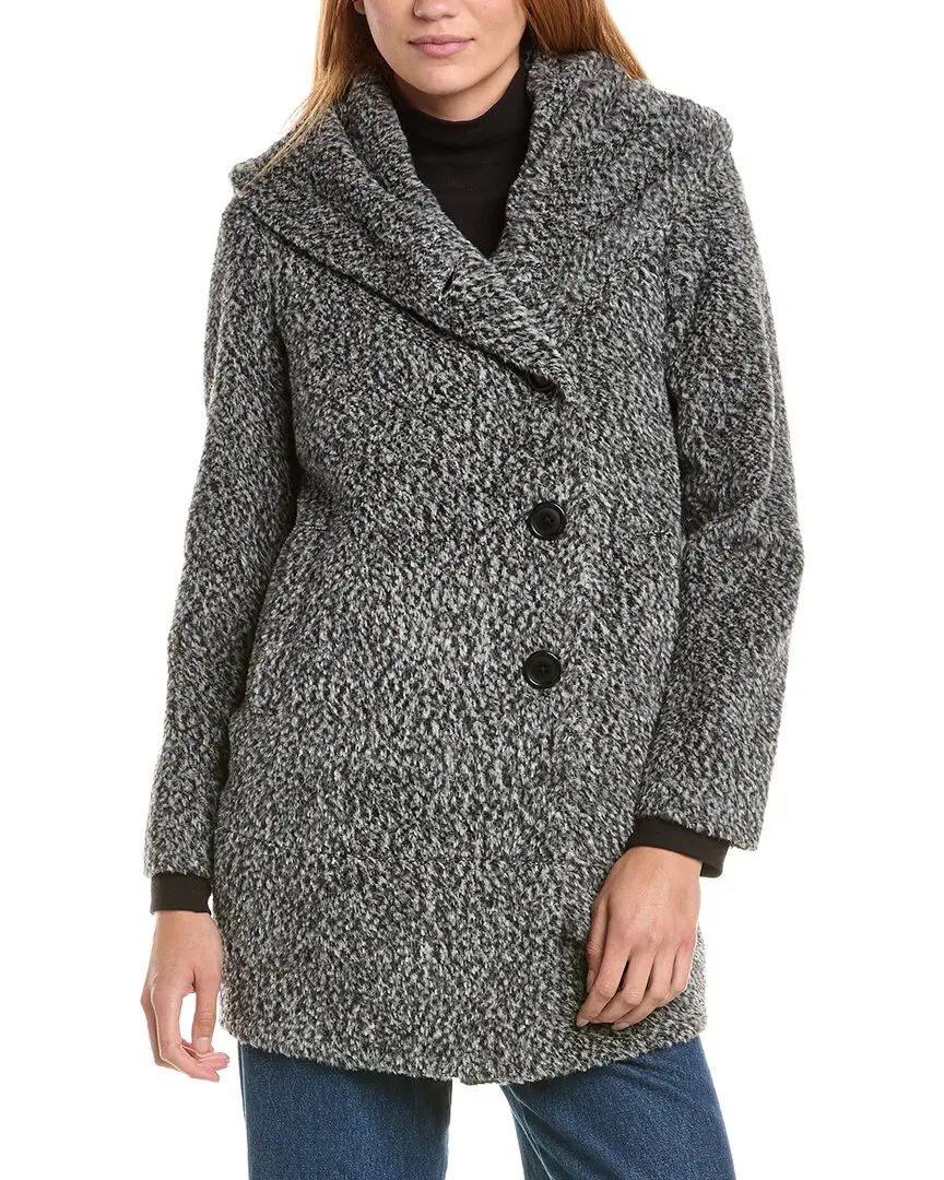 sofiacashmere Cocoon Wool & Alpaca-Blend Coat