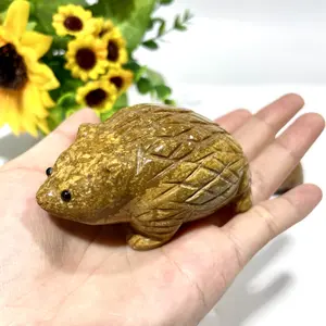IG Crystal 1 Count Ocean Jasper Hedgehog Crystal Carving Natural Stone Gem Mining Chakra Balancing Reiki Healing Crystal Mystery Crystal Display Crystal Shopping Online Home Office Decor