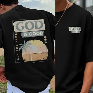 Men's Pattern Print Crew Neck Short Sleeve T-Shirt, Boyfriend Gift, Suitable for Outing