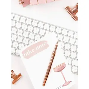 "Take Note" Blush Champagne Glass Happy Hour Notepad