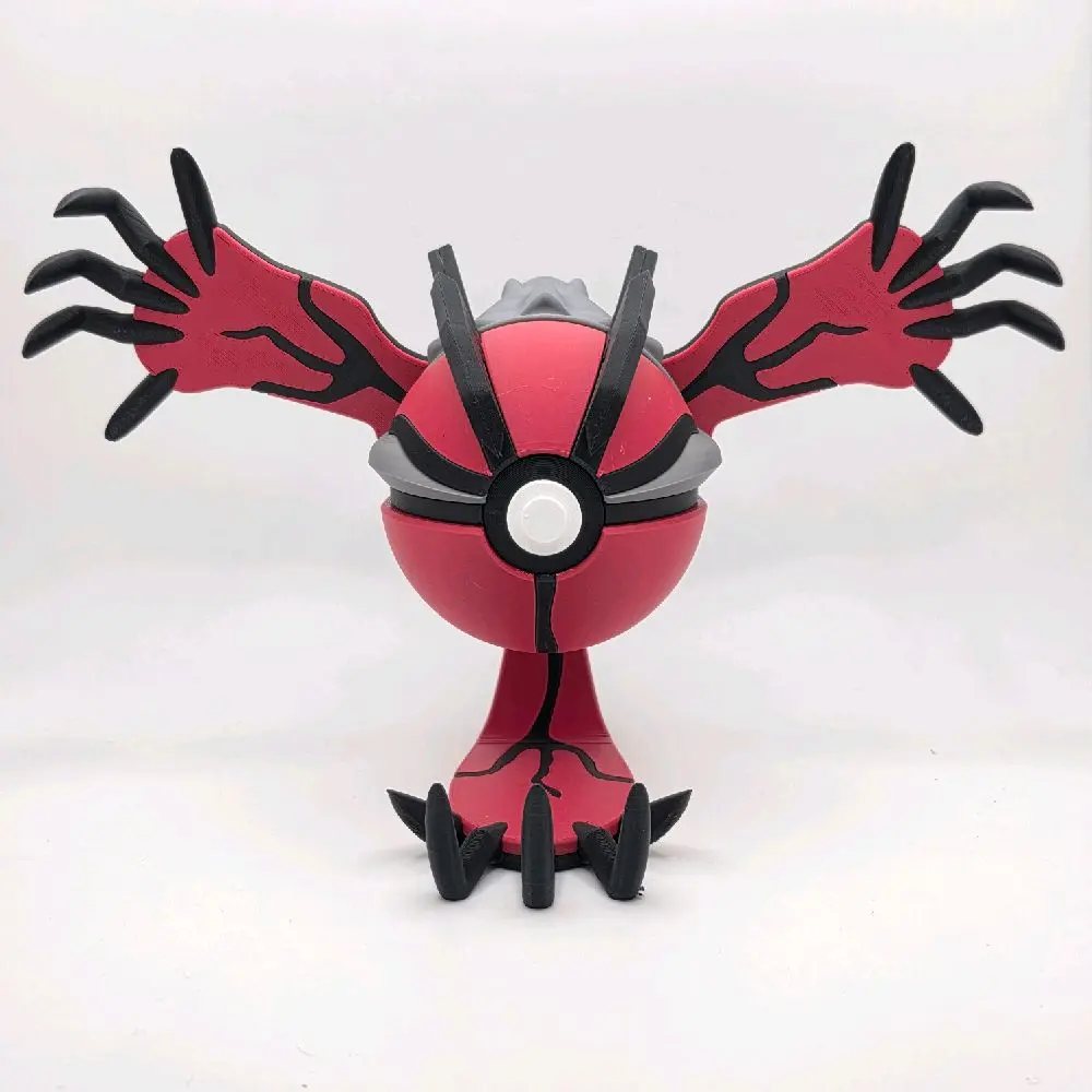 Yveltal Oblivion Wing Printed Plastic Poké Ball - Kalos Region Rarity, Bold Tribute Art Toy, TV/Movie Character Collectible, New Power Symbol, 14+ Years, Choking Hazard Small Parts, Shelf Display Decor, The Card Guy TCGs
