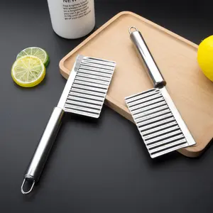 Wavy knife, stainless steel potato and French fries cutter, household multi-functional cutter, fancy slicing, wolf-tooth potato cutter, strip cutter Kitchen Utensils cheese grater
