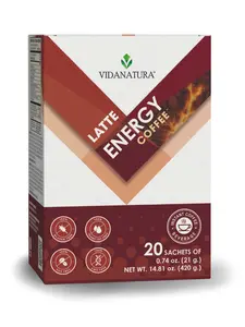 VIDANATURA Latte Energy Coffee with Arabica Coffee & Botanical Blend