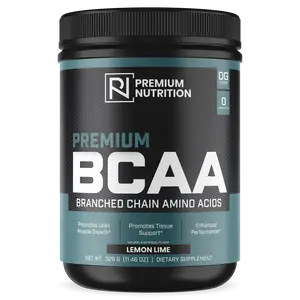 Premium BCAA Energy Supplement 0G Sugar, 0 Carbs (Lemon Lime)