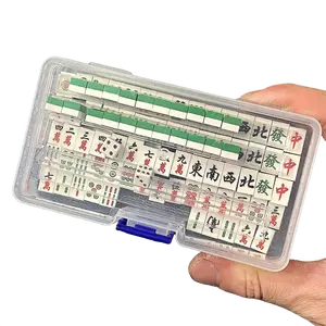 Mini building block mahjong compatible with Lego micro-pieces, portable for outdoor travel, hand-crafted mahjong set