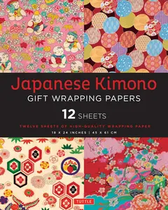 Japanese Kimono Gift Wrapping Papers - 12 Sheets: 18 X 24 Inch (45 X 61 CM) Wrapping Paper -- Tuttle Studio, General Merchandise