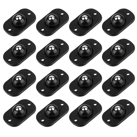 16 Pcs Self Adhesive Mini Caster Wheels 360° Swivel Mini Appliance Rollers Smooth Rotation Appliance Ball Sliders Universal Wheel Transfers for Storage Box Small Furniture Kitchen Appliances