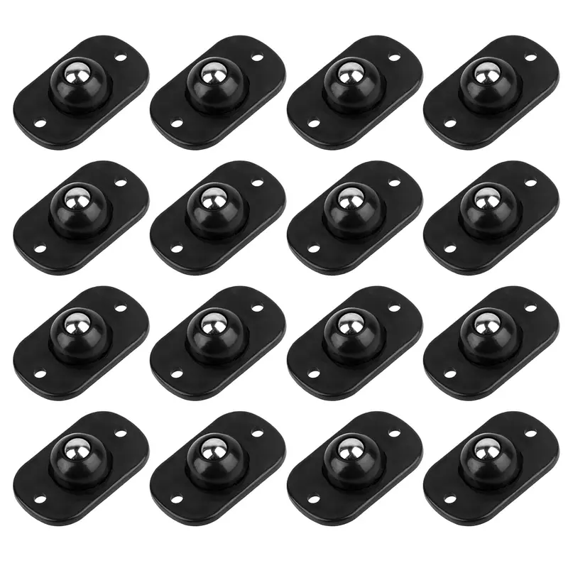 16 Pcs Self Adhesive Mini Caster Wheels 360° Swivel Mini Appliance Rollers Smooth Rotation Appliance Ball Sliders Universal Wheel Transfers for Storage Box Small Furniture Kitchen Appliances