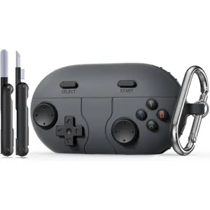 Game Buds 2024, Classic Cool Funny Shock - Proof Protective Buds Wireless Earbuds with Cleaning Kit and Keychain Accessories - Black - Dark Gray, Earbuds Case, Earbud Case, Earbuds Case Cover, Tune Buds Case, Samsungs Earbuds Case, Gamer Ear Bud Case, Wir