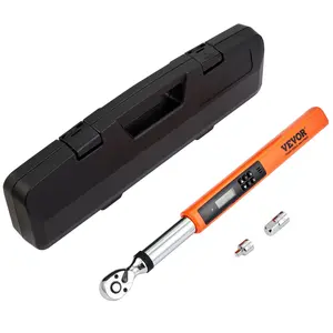 【Summervibes】VEVOR Digital Torque Wrench,  3.7-37ft.lb/5-50n.m 3/8" Drive Electronic Torque Wrench, Torque Wrench Kit Torque Range Accurate to ±2%,  3-Mode Adjustable Torque Wrench Set with LED Buzzer Calibration